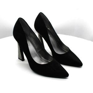 Nine West Women's Trendz Rhinestone Tapered Heel Pointy Toe Dress Pumps